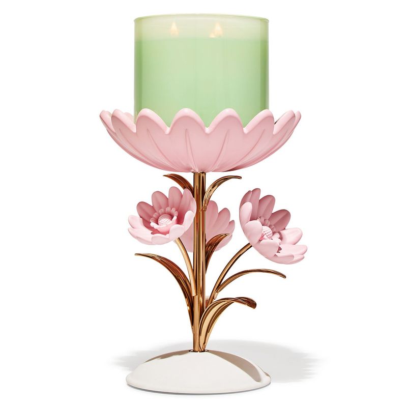 Porta-Vela-Metal-Flower-Pedestal